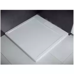 Axim brodzik kwadratowy akrylowy Ultraslim 80x80x2,5 cm biały